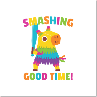 Funny Pinata Smashing Good Time Posters and Art